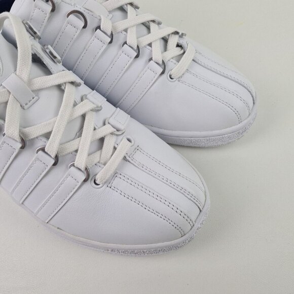 K-Swiss Classics VN 03343101 Men Shoes Sneakers Leather Athletic White - Picture 10 of 12